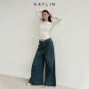 Quần jean Kaylin form suông ống rộng denim dày dặn phong cách retro BST Hè 2.025 - Giá chỉ 600.000 VND 2