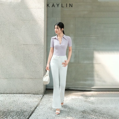 Quần Jean Kaylin họa tiết hoa nổi, form ôm ống loe, denim dày dặn, chỉ 560k Mã N2.334 3