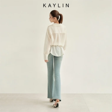 Quần Jean Kaylin ôm ống loe Denim dày dặn - BST Hè 2.025 N2.454, giá ưu đãi 560.000 VND 3 Quần Jean Kaylin ôm ống loe Denim dày dặn - BST Hè 2.025 N2.454, giá ưu đãi 560.000 VND 3