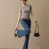 Quần Jean KAYLIN ôm ống loe denim dày dặn, phong cách hiện đại - Giá 610.000 2