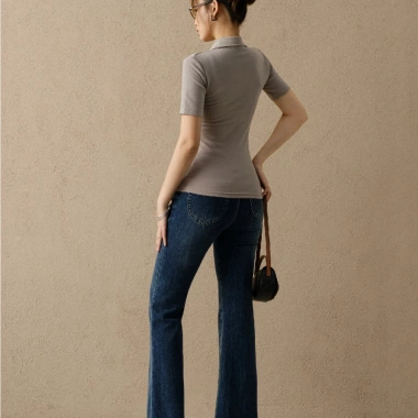 Quần Jean Kaylin ôm ống loe denim dày dặn phong cách retro - BST 10/2.025, chỉ 600k
