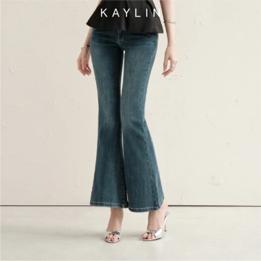 Quần Jean Kaylin ôm ống loe denim dày dặn phong cách retro - BST 10/2.025, chỉ 600k