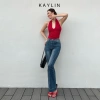 Quần jean KAYLIN ống loe denim dày dặn phong cách basic đường phố - Giá chỉ 520k 3