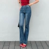 Quần jean KAYLIN ống loe denim dày dặn phong cách basic đường phố - Giá chỉ 520k 4
