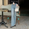 Quần jean KAYLIN ống loe denim dày dặn phong cách basic đường phố - Giá chỉ 520k 7