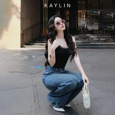 Quần jean Kaylin ống suông denim dày dặn, giá chỉ 600.000đ (giảm từ 720.000đ), phong cách N2.370 4 Quần jean Kaylin ống suông denim dày dặn, giá chỉ 600.000đ (giảm từ 720.000đ), phong cách N2.370 4