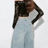 Quần Jean Kaylin ống suông form rộng denim dày dặn phong cách retro đường phố - Giá chỉ 600k 3