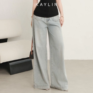 Quần Jean Kaylin ống suông form rộng denim dày dặn phong cách retro đường phố - Giá chỉ 600k 5 Quần Jean Kaylin ống suông form rộng denim dày dặn phong cách retro đường phố - Giá chỉ 600k 5