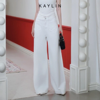 Quần Jean Kaylin ống suông form rộng denim dày dặn retro đường phố - 600.000 VND 4