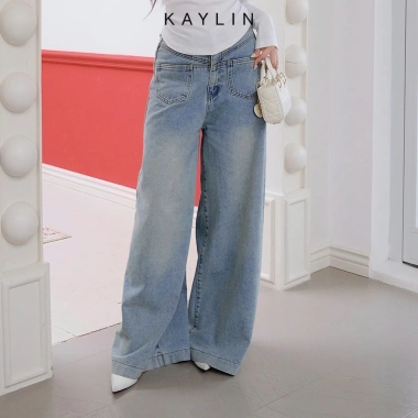 Quần Jean Kaylin ống suông form rộng denim dày dặn retro đường phố - 600.000 VND 6