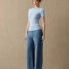 Quần Jean KAYLIN suông dài form basic denim dày dặn Retro BST Tháng 3