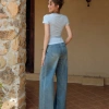 Quần Jean Kaylin Suông Ống Loe Denim Dày Dặn BST Thu Đông 2.025 - Giá 600.000₫ 3
