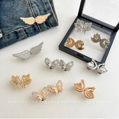 Quần Jean Không Đục Lỗ Nút Thắt Lưng Điều Chỉnh Khóa Eo Cố Định Giá 28.600 VND