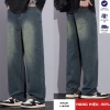 Quần Jean Nam Dài Ống Suông Đứng Form Rộng Xám Wash Retro Denim Cao Cấp HELLOYOU Giá 189k 4