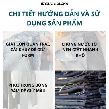 Quần Jean Nam Dài Ống Suông Đứng Form Rộng Xám Wash Retro Denim Cao Cấp HELLOYOU Giá 189k