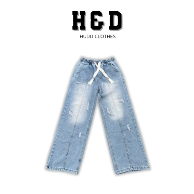 Quần Jean Nam Loang Rách Ống Rộng Suông, Gối Cạp Chun Dây Rút QJ02 H&D - 179k 10 Quần Jean Nam Loang Rách Ống Rộng Suông, Gối Cạp Chun Dây Rút QJ02 H&D - 179k 10