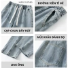 Quần jean nam ống rộng Wash màu suông, cạp chun dây rút QJ06 H&D - 179k 3