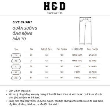 Quần jean nam ống rộng Wash màu suông, cạp chun dây rút QJ06 H&D - 179k 8