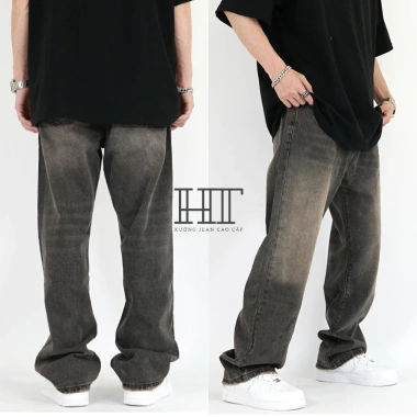 Quần Jean Nam Ống Suông Cạp Cao Wash 2 Màu HT Store – Baggy Loang Cao Cấp phong cách Hàn Quốc, Giá chỉ 164.999₫ 7