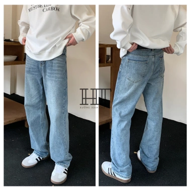 Quần Jean Nam Ống Suông Cạp Cao Wash 2 Màu HT Store – Baggy Loang Cao Cấp phong cách Hàn Quốc, Giá chỉ 164.999₫ 8