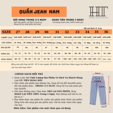 Quần Jean Nam Ống Suông Cạp Cao Wash 2 Màu HT Store – Baggy Loang Cao Cấp phong cách Hàn Quốc, Giá chỉ 164.999₫ 9