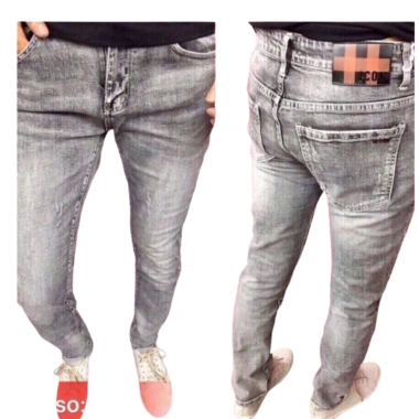 Quần jean nam skinny đen vá da trắng, chất liệu bò cao cấp co dãn 4 chiều QJ319 10 Quần jean nam skinny đen vá da trắng, chất liệu bò cao cấp co dãn 4 chiều QJ319 10