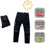 Quần jean nam skinny đen vá da trắng, chất liệu bò cao cấp co dãn 4 chiều QJ319 13