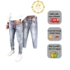 Quần jean nam skinny rách vá da trắng, bò cao cấp co dãn 4 chiều, QJ319 - 199.000 VND 4