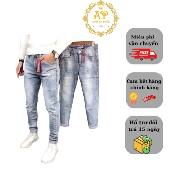 Quần jean nam skinny rách vá da trắng, bò cao cấp co dãn 4 chiều, QJ319 - 199.000 VND 8
