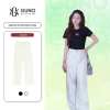 Quần Jean Nữ GUNO Cạp Cao Ống Suông Trơn Màu Đen Giá chỉ 399.000