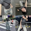Quần Jean Nữ Ống Siêu Rộng Cạp Cao Hàn Quốc - Tôn Dáng, Denim Bò Mềm, Đầy Đủ Size, Giá 104.500 VND 4