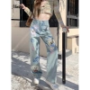 Quần Jean Nữ Thu Đông Plus Size In Hình Hoạt Hình, Rời Mỏng, Ống Rộng, Quần Sàn 264.924 VND 3
