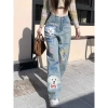 Quần Jean Nữ Thu Đông Plus Size In Hình Hoạt Hình, Rời Mỏng, Ống Rộng, Quần Sàn 264.924 VND 7