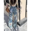 Quần Jean Nữ Thu Đông Plus Size In Hình Hoạt Hình, Rời Mỏng, Ống Rộng, Quần Sàn 264.924 VND 8
