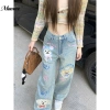 Quần Jean Nữ Thu Đông Plus Size In Hình Hoạt Hình, Rời Mỏng, Ống Rộng, Quần Sàn 264.924 VND 10
