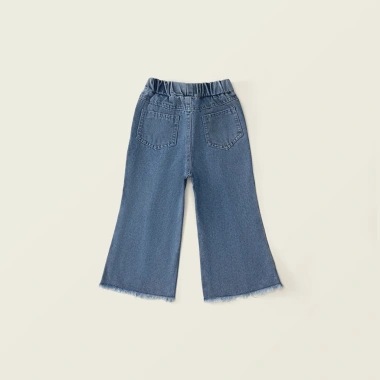 Quần Jean Ống Loe Bé Gái Cạp Thun Co Giãn, Quần Bò Ống Rộng K5.135.691 Giá 199.000 VND 3