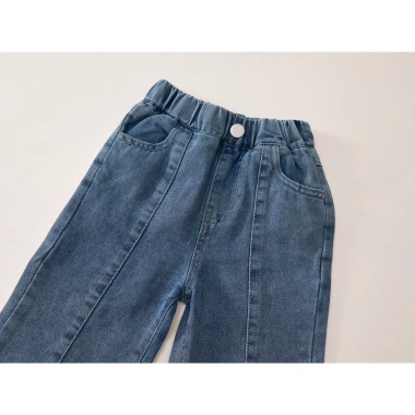 Quần Jean Ống Loe Bé Gái Cạp Thun Co Giãn, Quần Bò Ống Rộng K5.135.691 Giá 199.000 VND 4