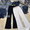 Quần jean ống loe nữ lưng cao, chất denim, túi viền kiểu mới siêu xinh - 229k 2