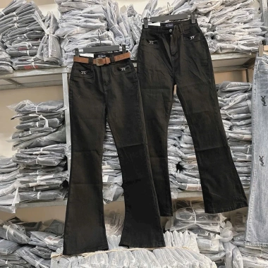 Quần jean ống loe nữ lưng cao, chất denim, túi viền kiểu mới siêu xinh - 229k 6