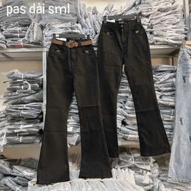 Quần jean ống loe nữ lưng cao, chất denim, túi viền kiểu mới siêu xinh - 229k 10