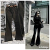 Quần jean ống loe trắng cạp cao, túi viền lưng cao, co giãn, tôn dáng - 229k 8