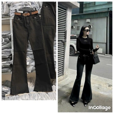 Quần jean ống loe trắng cạp cao, túi viền lưng cao, co giãn, tôn dáng - 229k 8 Quần jean ống loe trắng cạp cao, túi viền lưng cao, co giãn, tôn dáng - 229k 8