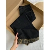 Quần jean ống rộng đen eo cao Mỹ, dài thẳng cho nữ mùa thu - 317,960₫ 9
