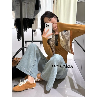 Quần jean ống rộng The Limon nữ, giá 390.000 VNĐ, thiết kế trẻ trung, chất liệu mềm