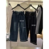Quần jean ống suông The Limon Qccc và đai jean caro Giá chỉ 415.000 VND 6