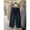 Quần jean ống suông The Limon Qccc và đai jean caro Giá chỉ 415.000 VND 7