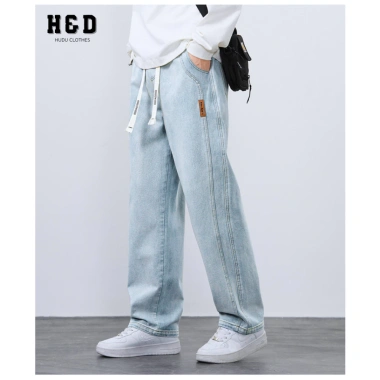 Quần jean suông nam ống rộng cạp chun lưng cao denim dày dặn - Giá chỉ 189k | H&D 9 Quần jean suông nam ống rộng cạp chun lưng cao denim dày dặn - Giá chỉ 189k | H&D 9
