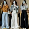 Quần Jean Trắng và Quần Bò Trắng Ống Rộng Cạp Cao Size 31-34cm Tôn Dáng Giá 109k