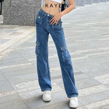Quần jean túi hộp KAYLIN N1.951 Dáng suông thời trang, giảm 20% chỉ 465.000₫