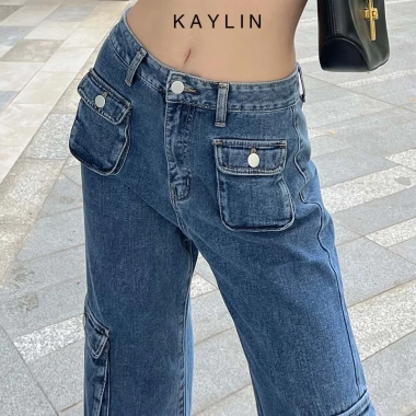 Quần jean túi hộp KAYLIN N1.951 Dáng suông thời trang, giảm 20% chỉ 465.000₫